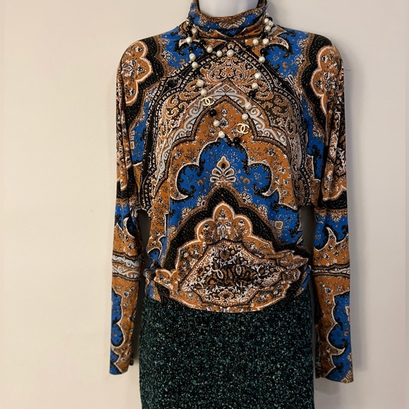 Free People Eclipse combo chase me stylish colorful top/blouse - Picture 6 of 16